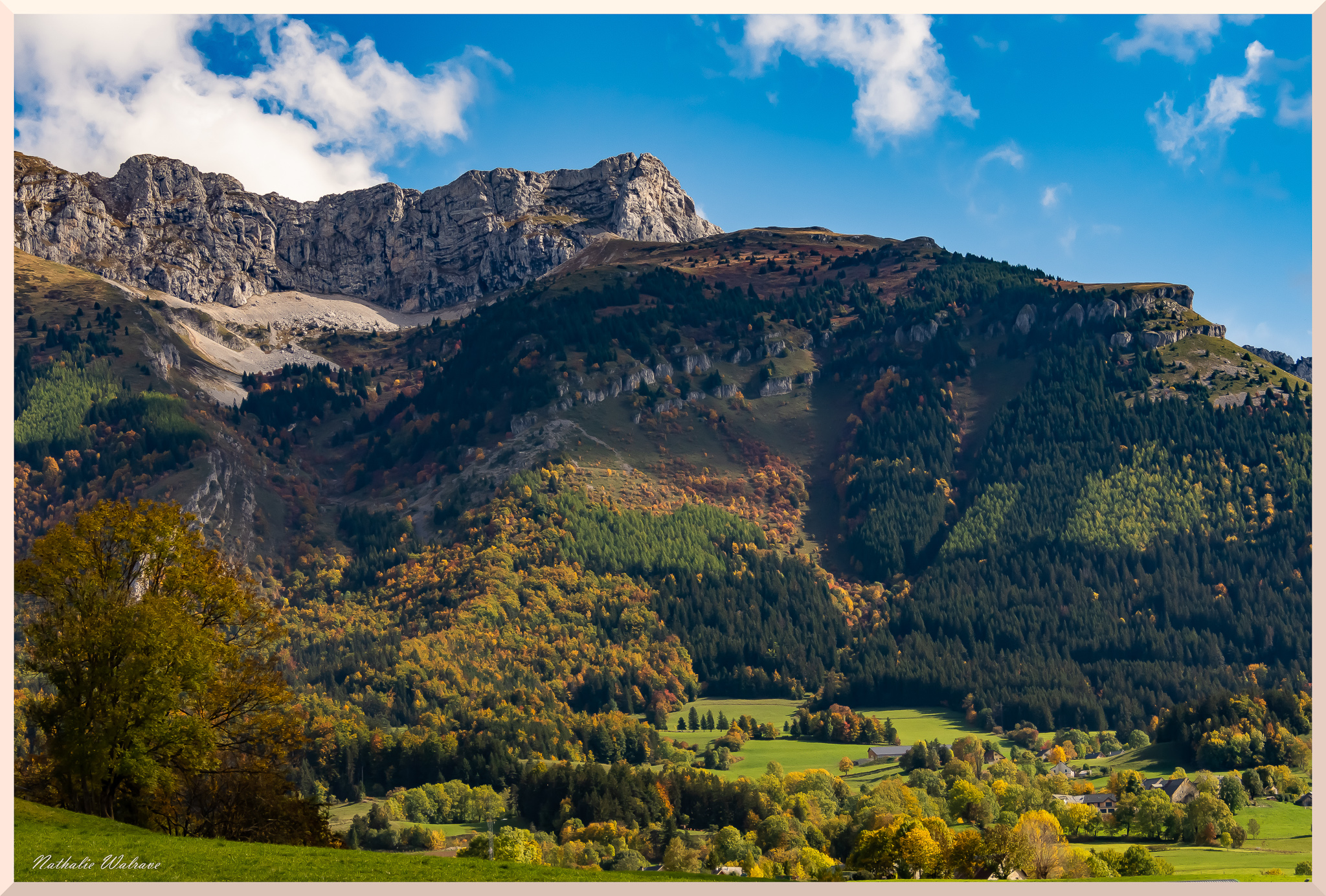 Paysage du Vercors en automne