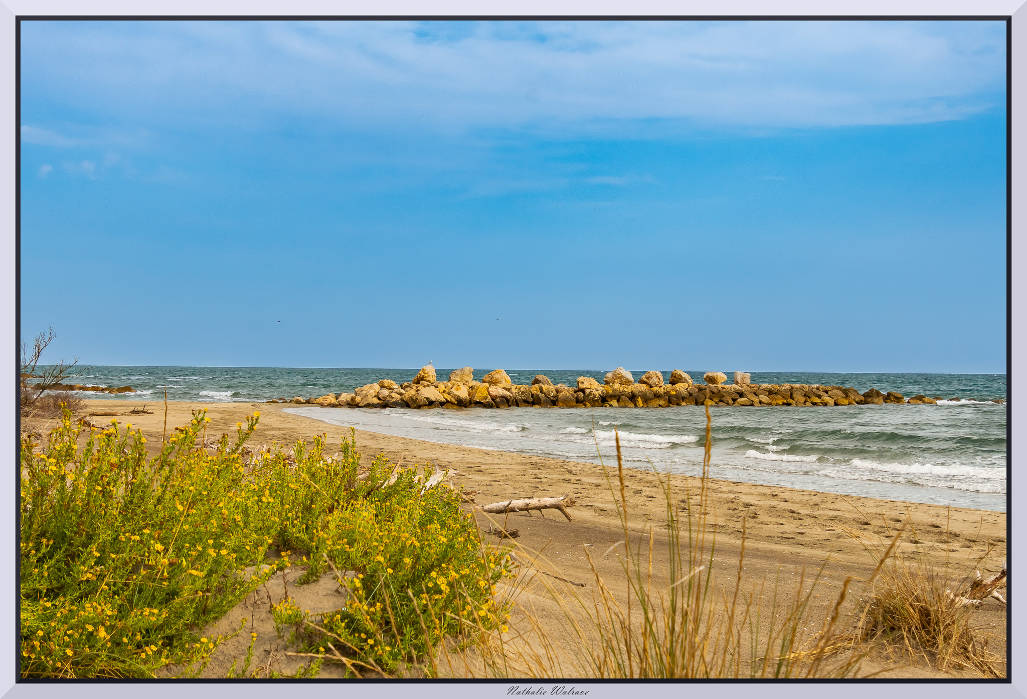 sur une plage de Sainte Marie de la mer