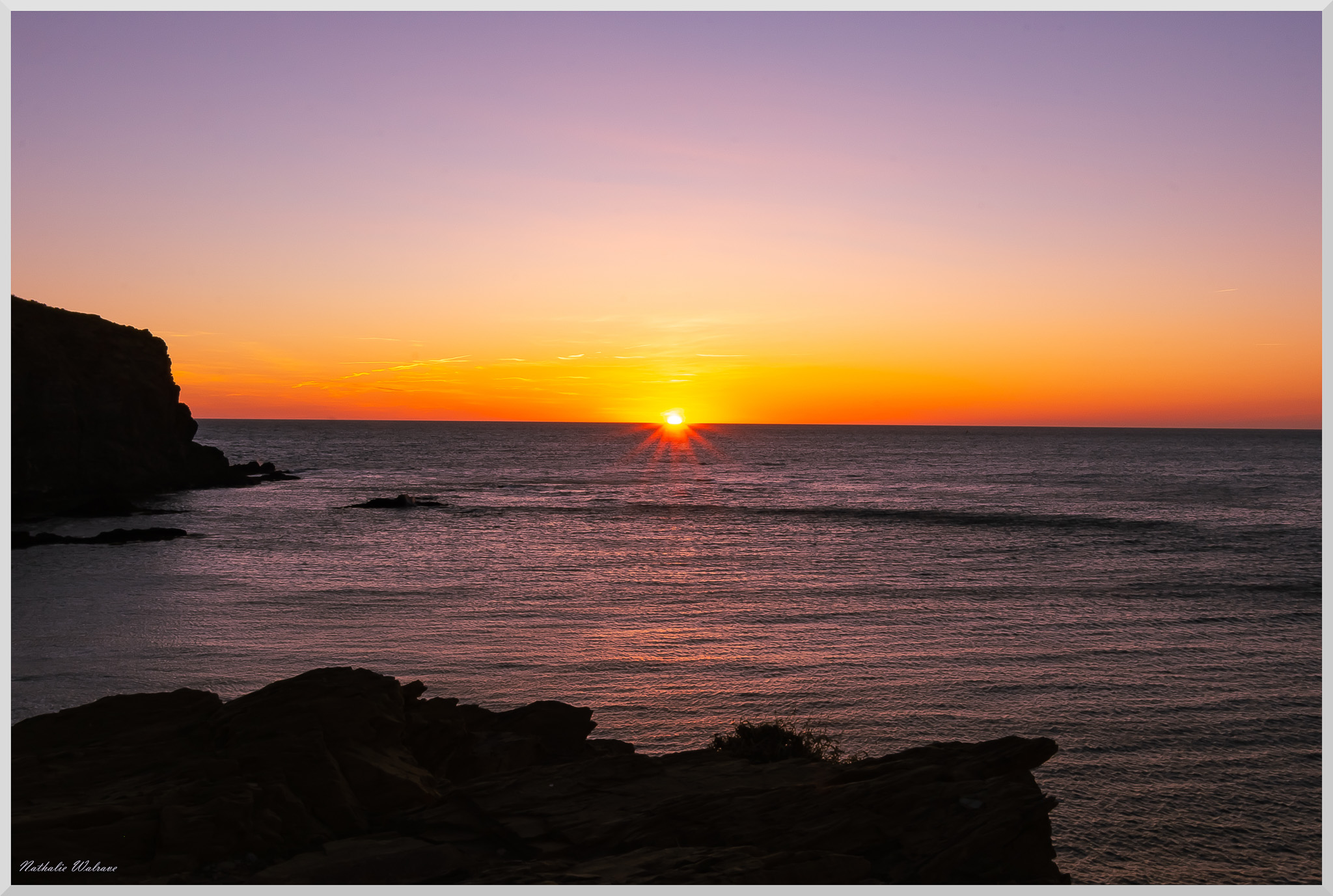 lever de soleil sur la méditerrannée