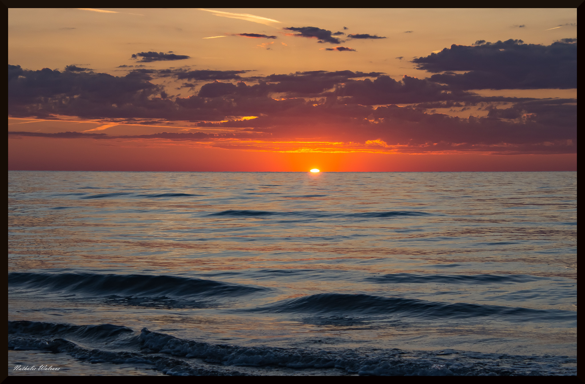 lever de soleil sur la plage de la Mateille à Gruissan